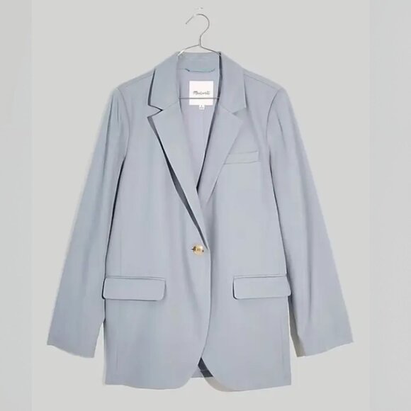 The Larsen Blazer in Drapeweave - Overcast Blue NJ732 XS - Picture 2 of 6